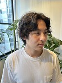 メンズミディアムパーマ
