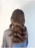 韓国風ロング/オレンジベージュ/20代30代40代