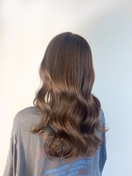 ヘアデザイン アンジェロカフェ(Hair Design Angelo cafe) 韓国風ロング/オレンジベージュ【20代30代40代】