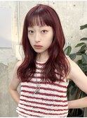 栄垢抜けダブルカラー　レッドブラウン