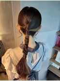 【ローポニーテール】結婚式/銀座/ヘアセット/アレンジ
