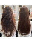 20代30代髪質改善トリートメント×美髪ストレートココアブラウン