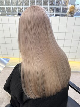 サンクプロジェクト(cinq PROJECT) ラベンダーミルクティーグレージュ韓国風顔まわりレイヤー原宿