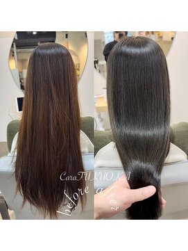 カラ フクオカ 天神(Cara FUKUOKA) オリーブグレージュ《★髪質改善うる艶水素カラー＋カット★》