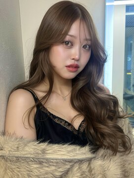 アイトーキョーエス 渋谷(AI TOKYO S) ブリーチなしダブルカラーオリーブベージュ透明感ロングレイヤー