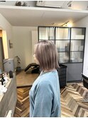 グレーベージュ/ピンクベージュ/切りっぱなしボブ