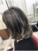 バレイヤージュシルバーブラック