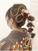 水引きの卒業式・成人式ヘアセット