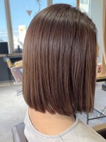 クレール 松戸(Clair)&nbsp;くびれボブ/カーキグレージュ/大人かわいい/フェザーバング