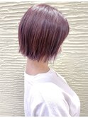 【morio】札幌ボブヘア　外ハネ　ピンクベージュ