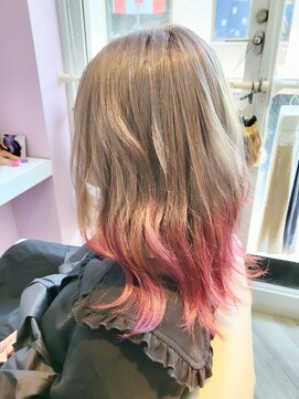 メルシー(Merci) 【Ｍｅｒｃｉ】ホワイトシルバー×ボルドーグラデーション☆