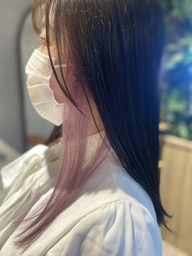 ノアランス 池袋(noah rance) 【noah rance 池袋】　淡いピンクインナーカラー