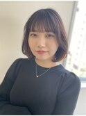 ナチュラルボブ×インナーカラー