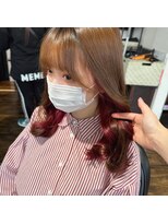 ガルボヘアー 名古屋栄店(garbo hair) インナーカラー10代20代レッドカラーケアブリーチ