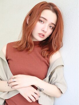 ブゾン(buZon) 【buZon ブゾン】くびれミディアム×オレンジヘア