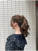 ヘアセット/結婚式/ハーフアップ/アップスタイル/韓国風