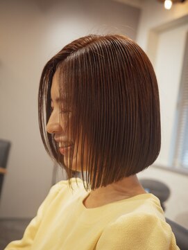 カラン(caran) 前髪なしボブ【@hair_mazda】