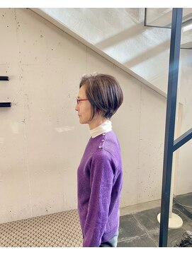 ハルキ ミナト ジャパン オオサカ(HARUKI MINATO japan OSAKA) 40代50代小顔似合わせカットくびレイヤーエモージュ大人可愛い