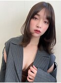 レイヤーボブ くびれヘア レイヤーミディ ブラウンカラー