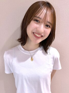 サンド ミュウ 横浜店(sand mieu) ボブディオリーブベージュ髪質改善縮毛矯正フェイスレイヤー