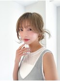 【La fith】ミルクティーベージュ×ケアブリーチ×ヘアセット