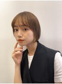 #切りっぱなしボブ #前下りボブ #顔周りレイヤー #小顔カット