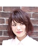 ナチュラルエアリー外はね◇ピンクブラウン