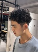 ピンパーマショートメンズショート刈り上げショート