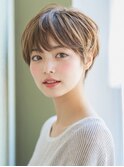 イメチェン 外ハネボブ 美髪 ワイドバング ホワイトブロンド