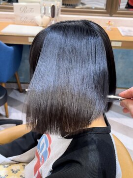 ロンドアベニール 北千住(Lond avenir) イメチェン外ハネボブ美髪ワイドバングレイヤー髪質改善縮毛矯正