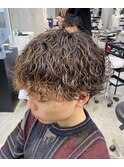 熊本メンズパーマ 波巻き ツイスパ マッシュ MEN'S HAIR