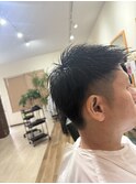 メンズツーブロックショート