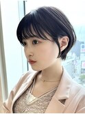〔岩田莉奈〕40代50代に人気の似合わせ丸みショートボブ 新宿