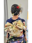 成人式 ヘアセット 着付け リボンヘア カチモリ 和装