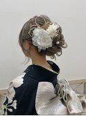 ふわふわアップ　成人式　ヘアセット　卒業式　着付け　メイク
