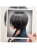 ソレイユハチジュウハチ(SOLEIL88)&nbsp;インナーカラー。。ブルー。。ウルフスタイル