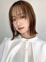 レイフィールド 岐阜茜部店&nbsp;シースルーバング × 外ハネレイヤーボブ