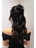エクステ/シールエクステ専門店/梅田/ヘアセット/ヘアアレンジ/LANDS ANNEX  エクステ&nbsp;【ヘアセット】ハーフお団子/ブライダルヘア／梅田駅