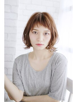 ロア ミオ 仙台駅前(Loa mio) 【Loamio】ショートバングの外ハネニュアンスボブ