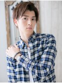 ワイルドアップバングで無造作ショートウルフC