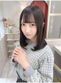 ショコラアッシュ/ヘルシースタイル/前髪カット