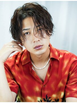 オーシャントーキョー 渋谷(OCEAN TOKYO) めんずツイストスパイラルパーマセンターパート