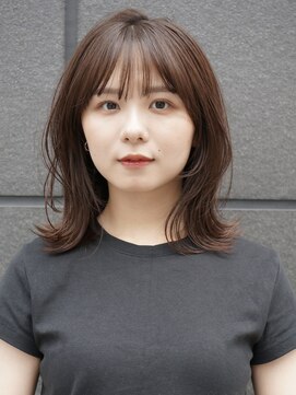 ガーデン オオタカノモリ(garden otakanomori) 王道可愛い大人の外ハネくびれミディアム×秋のブラウンカラー