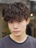 波巻きパーマ波巻きスパイラルパーマメンズマッシュパーマカット