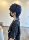 ネイビーブルー×ウルフスタイル