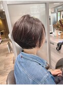 20代30代40代前下がりストレート小顔補正立体カット
