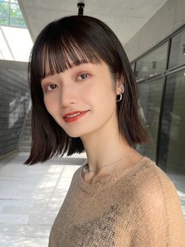 ガーデンヨコハマ(GARDEN YOKOHAMA) 切りっぱなしボブタッセルボブ暗髪大人ボブ前髪イメチェン外ハネ