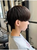 黒髪マッシュナチュラルマッシュメンズヘア韓国ツーブロック