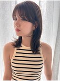 イメチェン美髪外ハネボブミディワイドバンググレージュ1