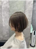 似合わせショート×透明感カラー